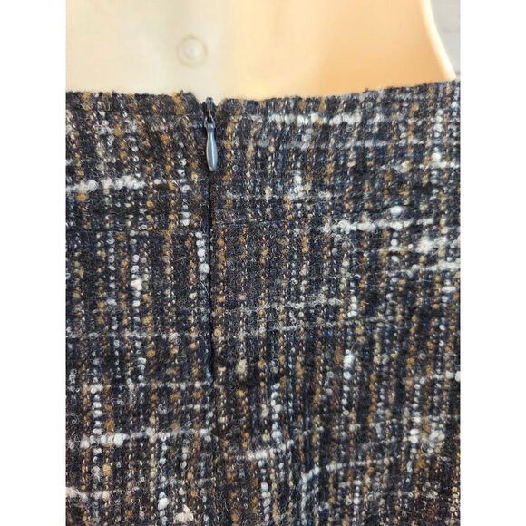 Max & Co Wool Blnd Tweed Mini Skirt Sz 2 Bouclé Button Front Y2K Equestrian Styl - Picture 8 of 10